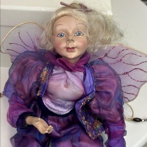 Vintage Winward Purple Fairy Doll Hanging Magical Elf  
Holidays